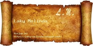 Laky Melinda névjegykártya