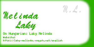 melinda laky business card